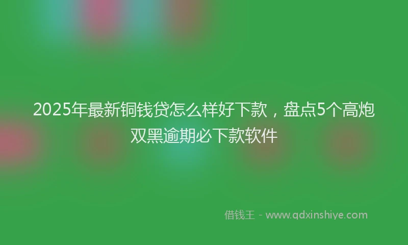 2025年最新铜钱贷怎么样好下款，盘点5个高炮双黑逾期必下款软件