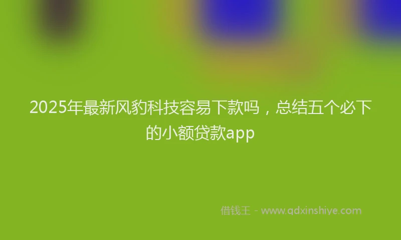 2025年最新风豹科技容易下款吗，总结五个必下的小额贷款app