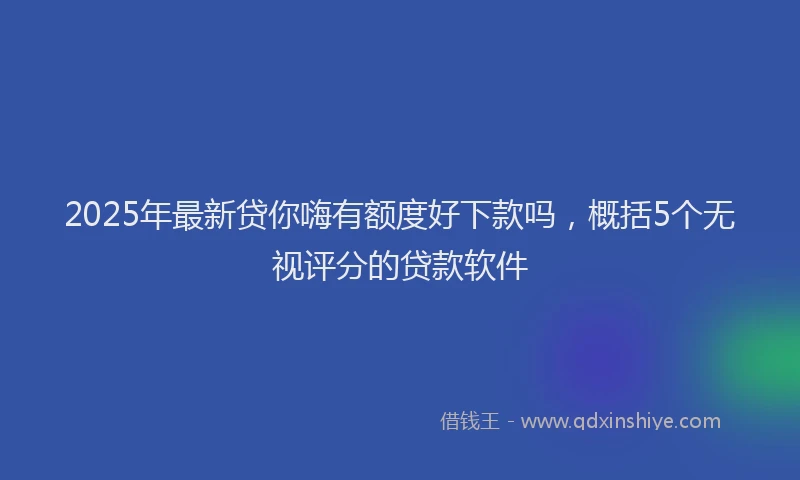 2025年最新贷你嗨有额度好下款吗，概括5个无视评分的贷款软件