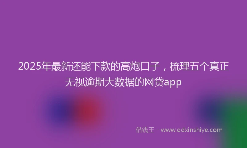 2025年最新还能下款的高炮口子，梳理五个真正无视逾期大数据的网贷app