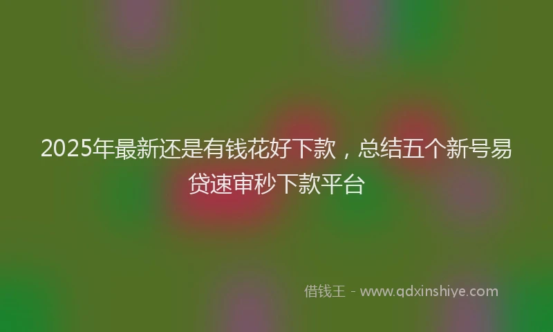 2025年最新还是有钱花好下款，总结五个新号易贷速审秒下款平台