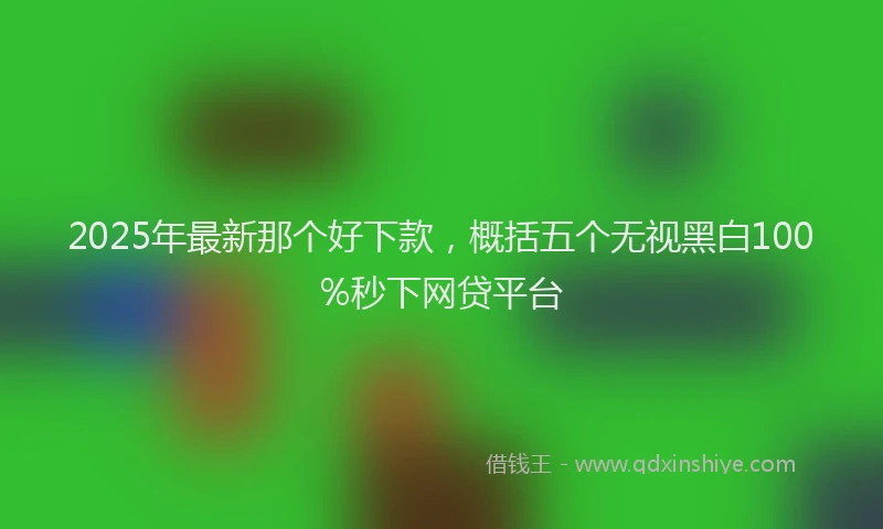 2025年最新那个好下款，概括五个无视黑白100%秒下网贷平台