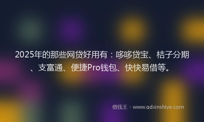 2025年的那些网贷好用有：哆哆贷宝、桔子分期、支富通、便捷Pro钱包、快快易借等。