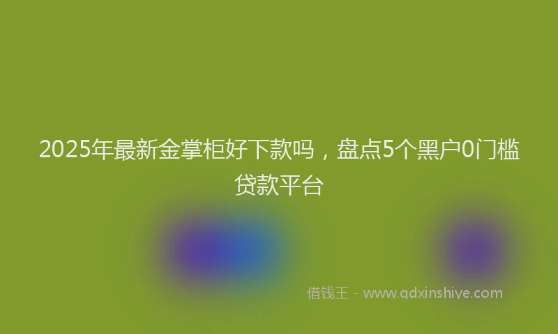 2025年最新金掌柜好下款吗，盘点5个黑户0门槛贷款平台