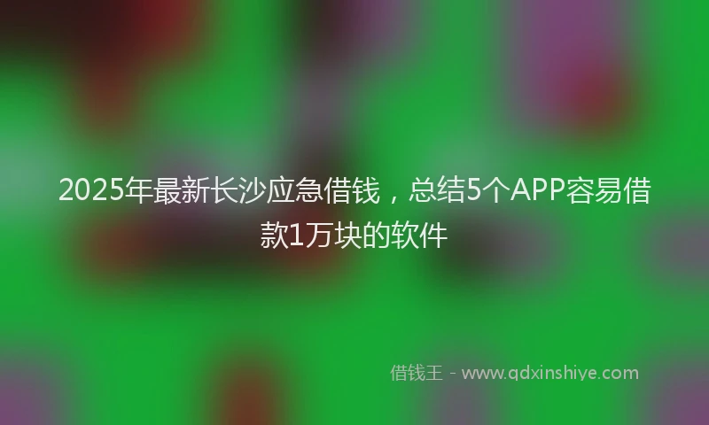 2025年最新长沙应急借钱，总结5个APP容易借款1万块的软件
