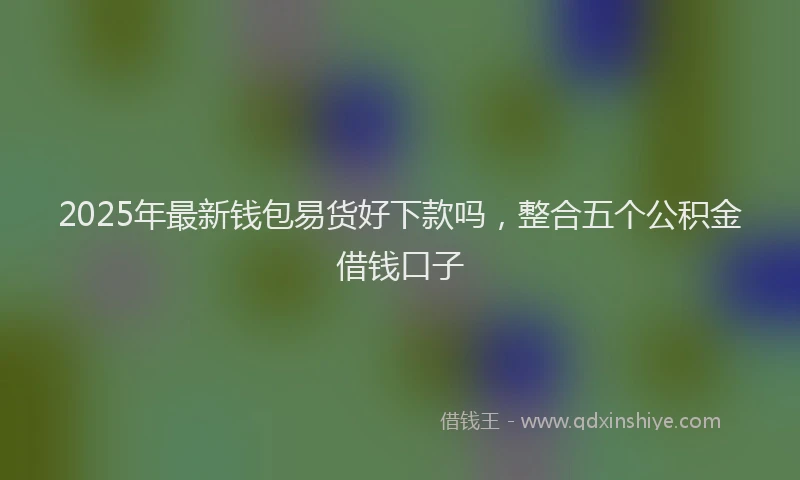 2025年最新钱包易货好下款吗，整合五个公积金借钱口子