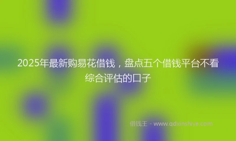 2025年最新购易花借钱，盘点五个借钱平台不看综合评估的口子