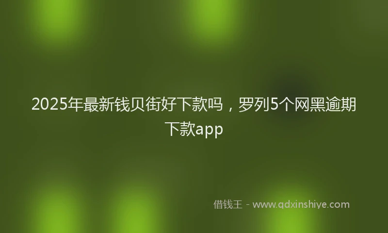 2025年最新钱贝街好下款吗，罗列5个网黑逾期下款app