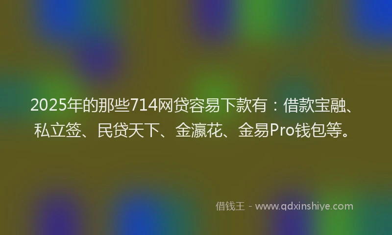 2025年的那些714网贷容易下款有：借款宝融、私立签、民贷天下、金瀛花、金易Pro钱包等。