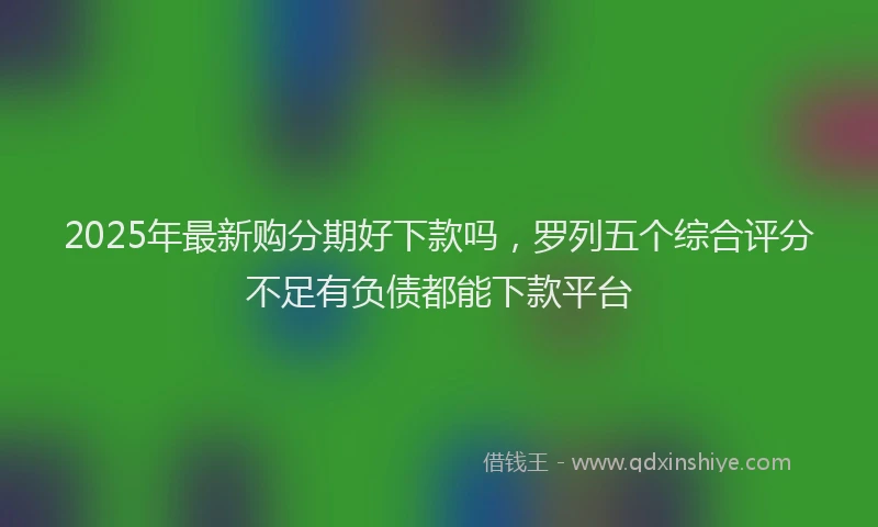 2025年最新购分期好下款吗，罗列五个综合评分不足有负债都能下款平台