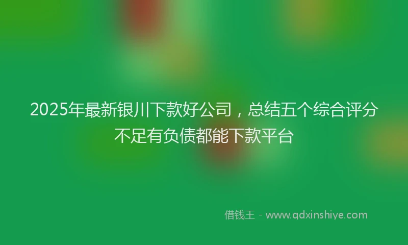 2025年最新银川下款好公司，总结五个综合评分不足有负债都能下款平台