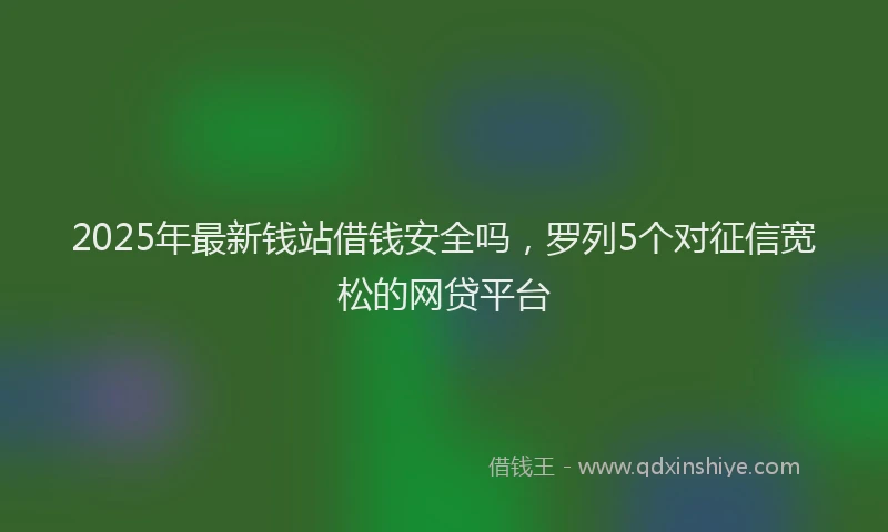 2025年最新钱站借钱安全吗，罗列5个对征信宽松的网贷平台
