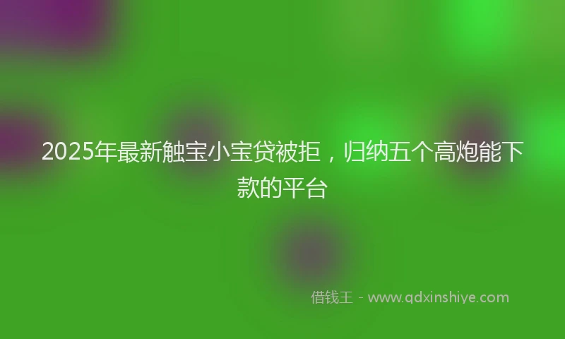 2025年最新触宝小宝贷被拒，归纳五个高炮能下款的平台