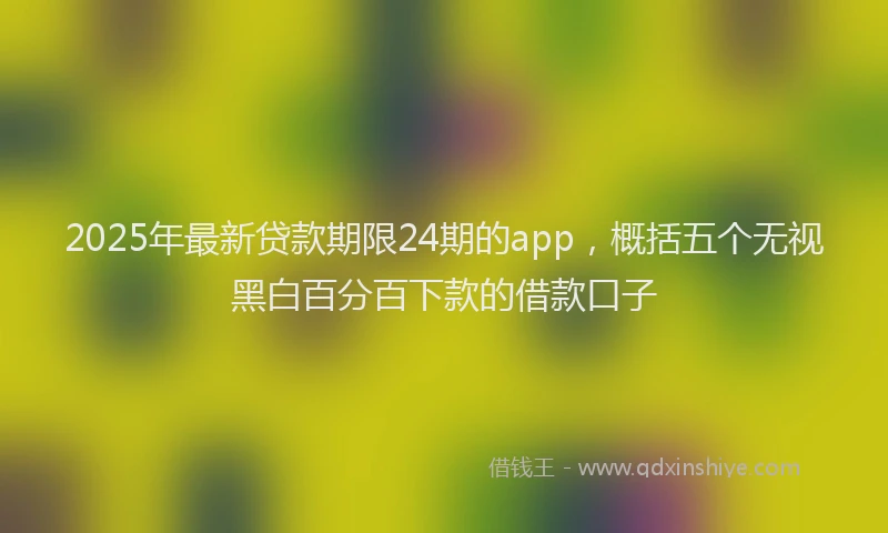 2025年最新贷款期限24期的app，概括五个无视黑白百分百下款的借款口子