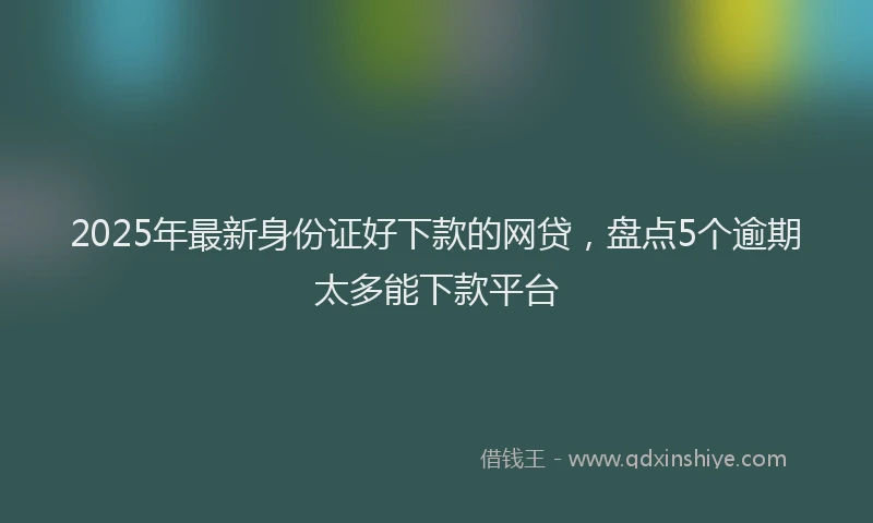 2025年最新身份证好下款的网贷，盘点5个逾期太多能下款平台