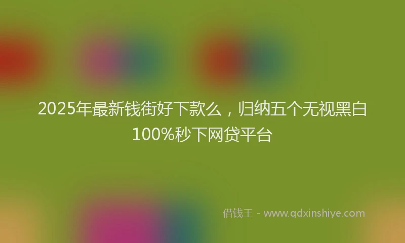 2025年最新钱街好下款么，归纳五个无视黑白100%秒下网贷平台