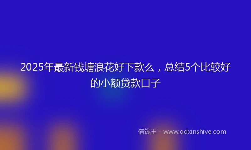 2025年最新钱塘浪花好下款么，总结5个比较好的小额贷款口子