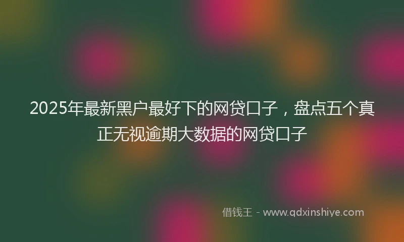 2025年最新黑户最好下的网贷口子，盘点五个真正无视逾期大数据的网贷口子