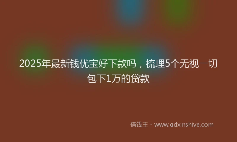 2025年最新钱优宝好下款吗，梳理5个无视一切包下1万的贷款