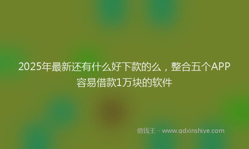 2025年最新还有什么好下款的么，整合五个APP容易借款1万块的软件