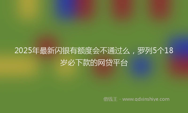 2025年最新闪银有额度会不通过么，罗列5个18岁必下款的网贷平台
