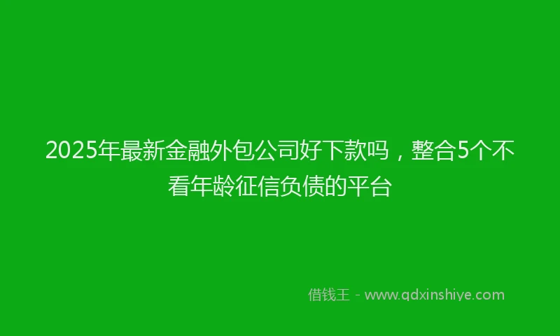 2025年最新金融外包公司好下款吗，整合5个不看年龄征信负债的平台