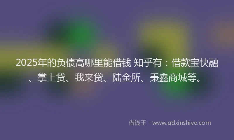 2025年的负债高哪里能借钱 知乎有：借款宝快融、掌上贷、我来贷、陆金所、秉鑫商城等。