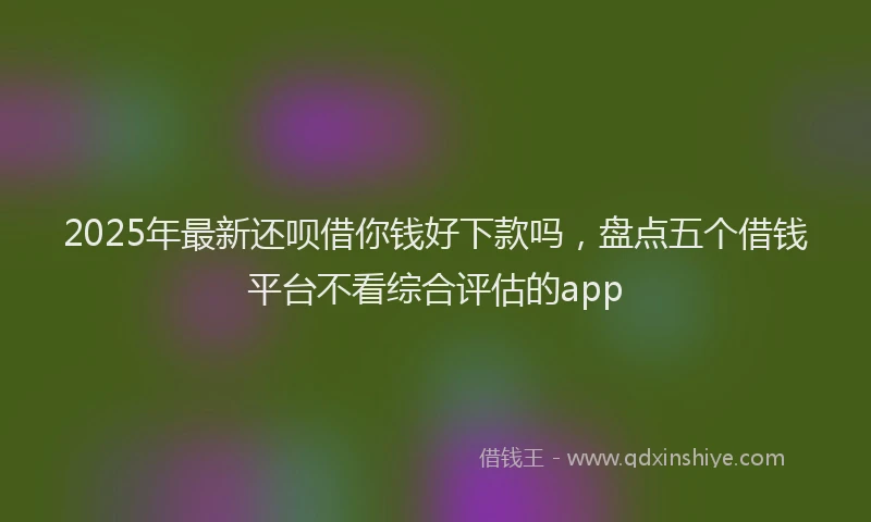 2025年最新还呗借你钱好下款吗，盘点五个借钱平台不看综合评估的app