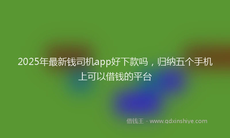 2025年最新钱司机app好下款吗，归纳五个手机上可以借钱的平台