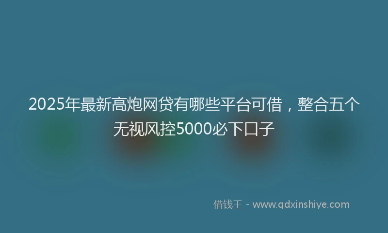 2025年最新高炮网贷有哪些平台可借，整合五个无视风控5000必下口子