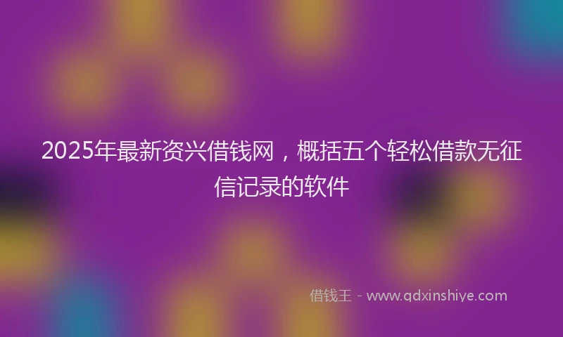 2025年最新资兴借钱网，概括五个轻松借款无征信记录的软件