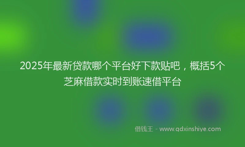 2025年最新贷款哪个平台好下款贴吧，概括5个芝麻借款实时到账速借平台