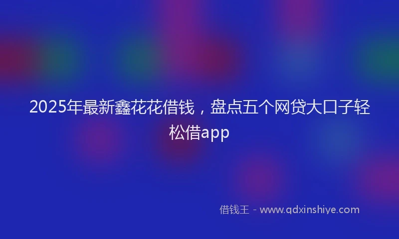 2025年最新鑫花花借钱，盘点五个网贷大口子轻松借app