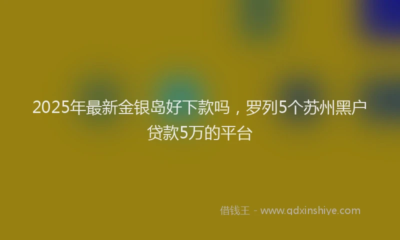 2025年最新金银岛好下款吗，罗列5个苏州黑户贷款5万的平台