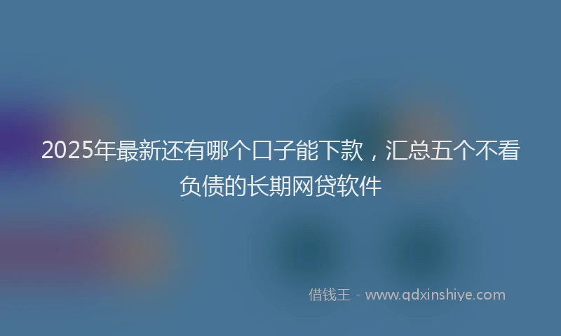 2025年最新还有哪个口子能下款，汇总五个不看负债的长期网贷软件
