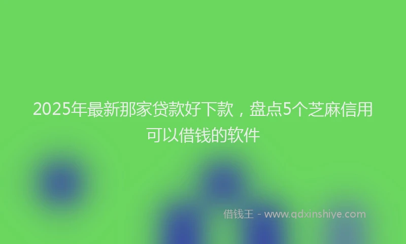 2025年最新那家贷款好下款，盘点5个芝麻信用可以借钱的软件