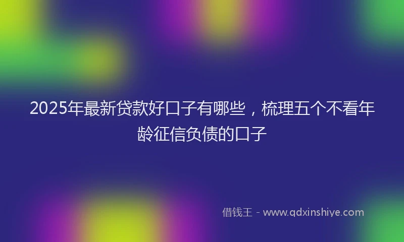 2025年最新贷款好口子有哪些，梳理五个不看年龄征信负债的口子