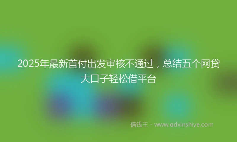 2025年最新首付出发审核不通过，总结五个网贷大口子轻松借平台