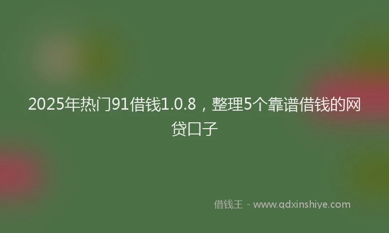 2025年热门91借钱1.0.8，整理5个靠谱借钱的网贷口子