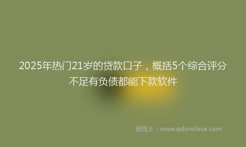2025年热门21岁的贷款口子，概括5个综合评分不足有负债都能下款软件