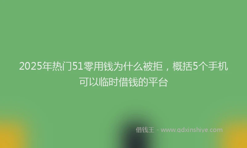 2025年热门51零用钱为什么被拒，概括5个手机可以临时借钱的平台