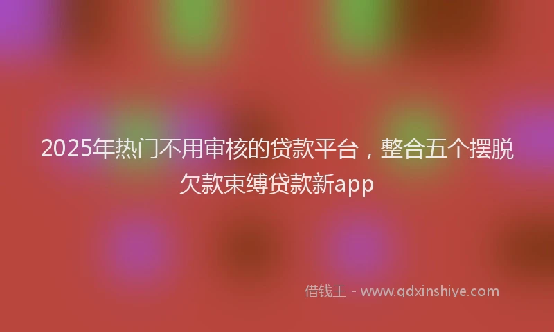 2025年热门不用审核的贷款平台，整合五个摆脱欠款束缚贷款新app