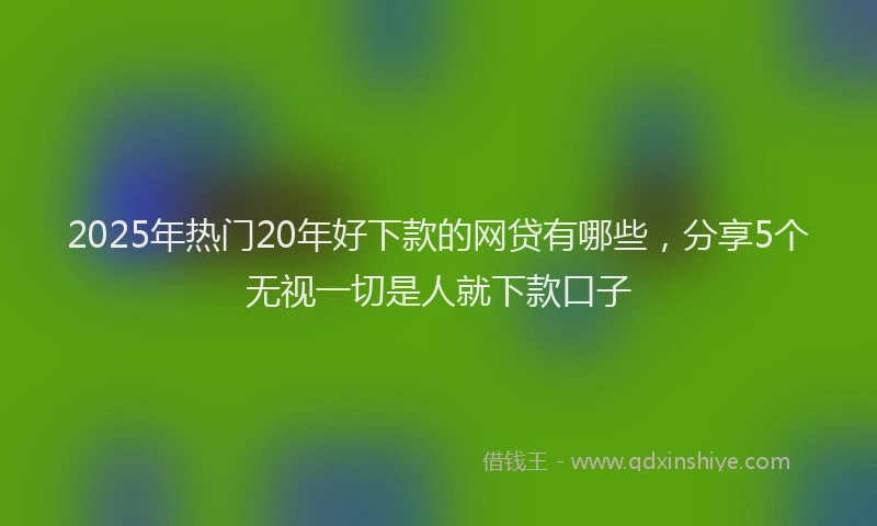 2025年热门20年好下款的网贷有哪些，分享5个无视一切是人就下款口子