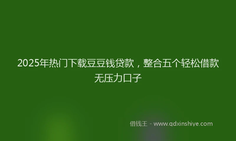2025年热门下载豆豆钱贷款，整合五个轻松借款无压力口子