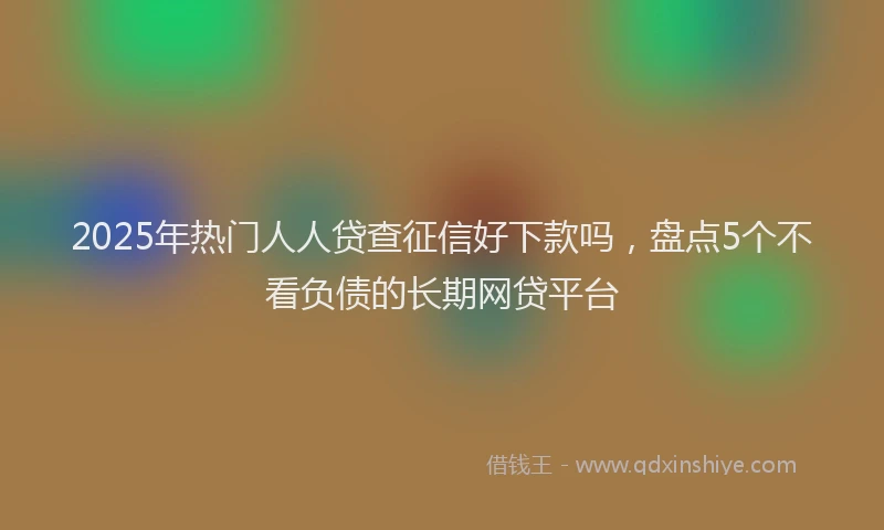 2025年热门人人贷查征信好下款吗，盘点5个不看负债的长期网贷平台
