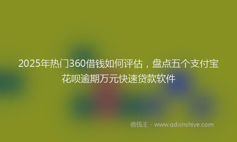 2025年热门360借钱如何评估，盘点五个支付宝花呗逾期万元快速贷款软件