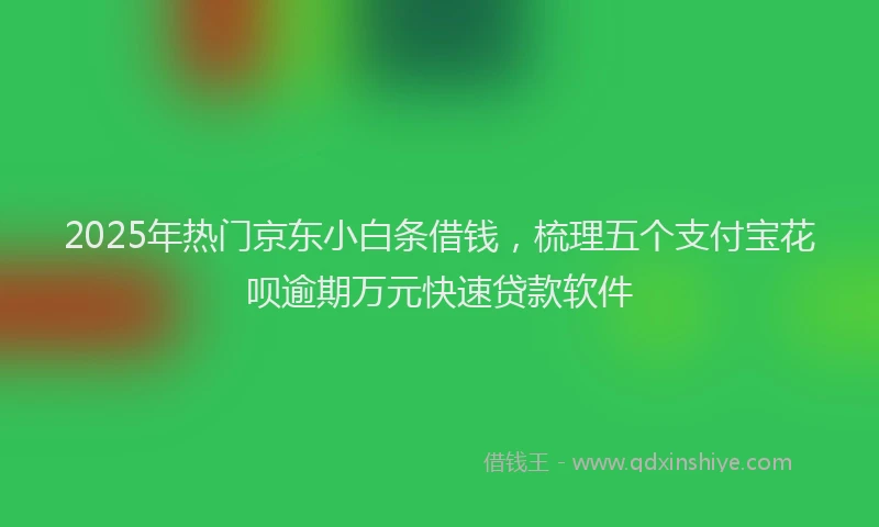 2025年热门京东小白条借钱，梳理五个支付宝花呗逾期万元快速贷款软件