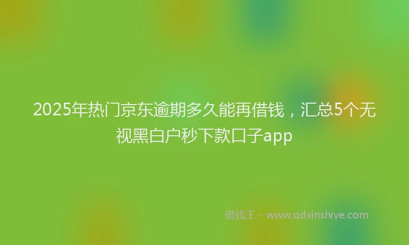 2025年热门京东逾期多久能再借钱，汇总5个无视黑白户秒下款口子app