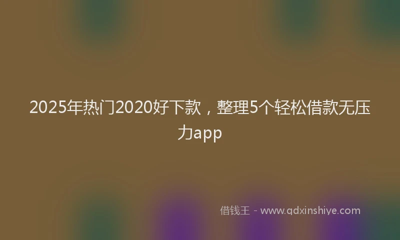 2025年热门2020好下款，整理5个轻松借款无压力app