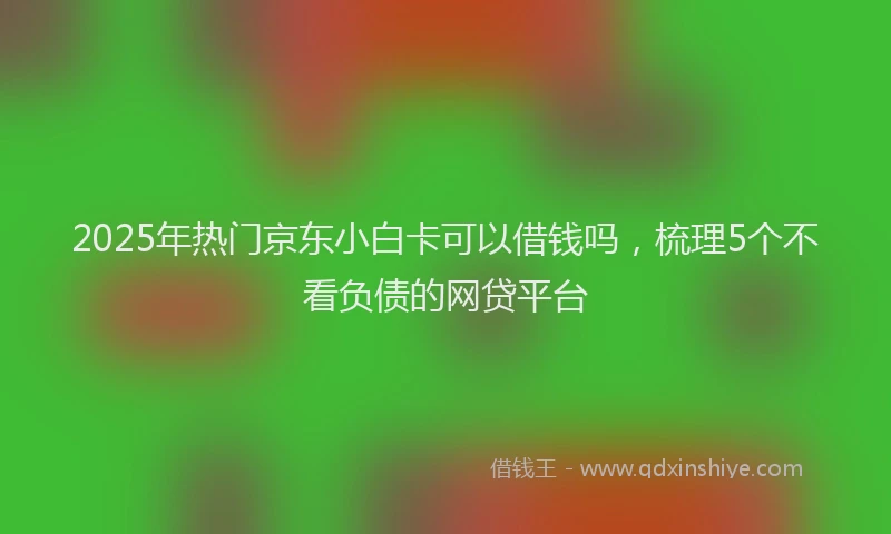 2025年热门京东小白卡可以借钱吗，梳理5个不看负债的网贷平台